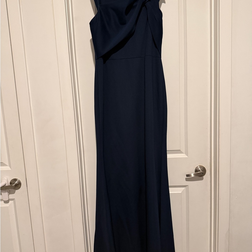 Elegant Eliza J Navy Blue Evening Gown